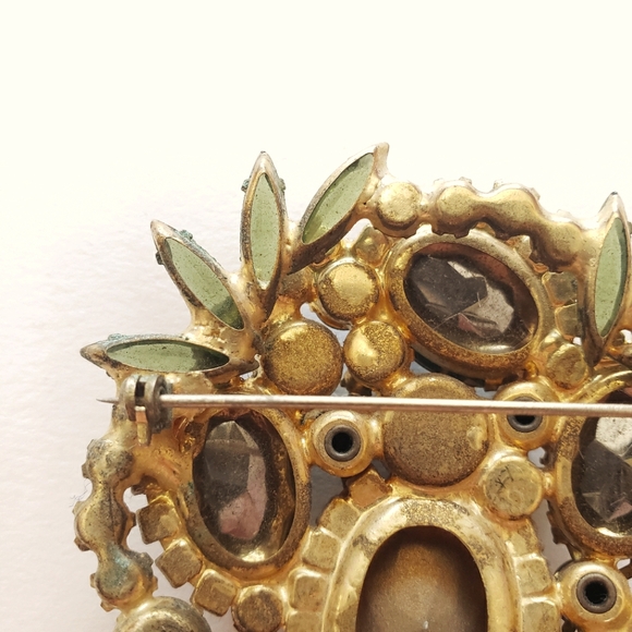 Vintage D&E Juliana BOOK PIECE Heliotrope Watermelon Brooch - Picture 4 of 10